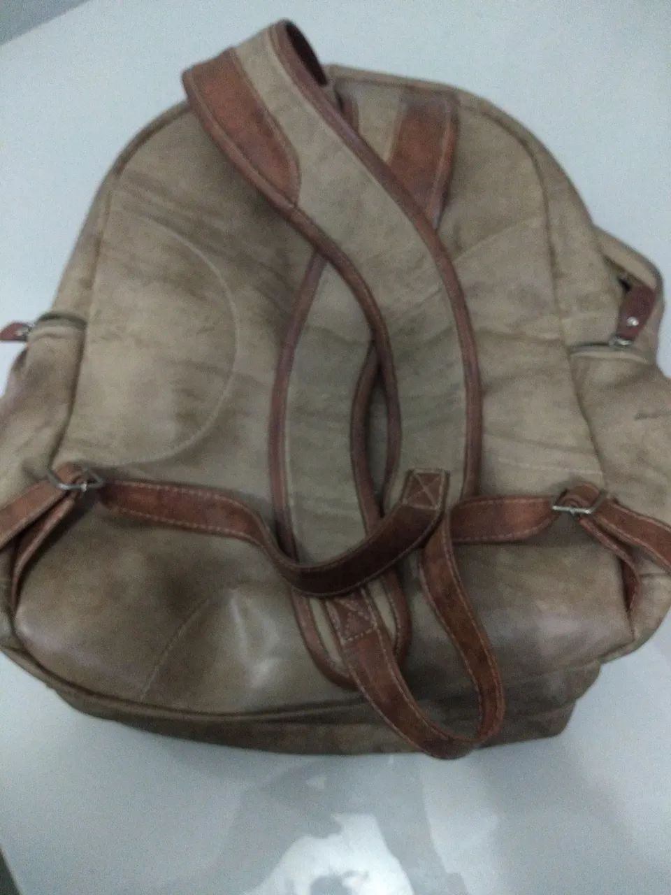 Mochila de Couro Marrom - Foto 6