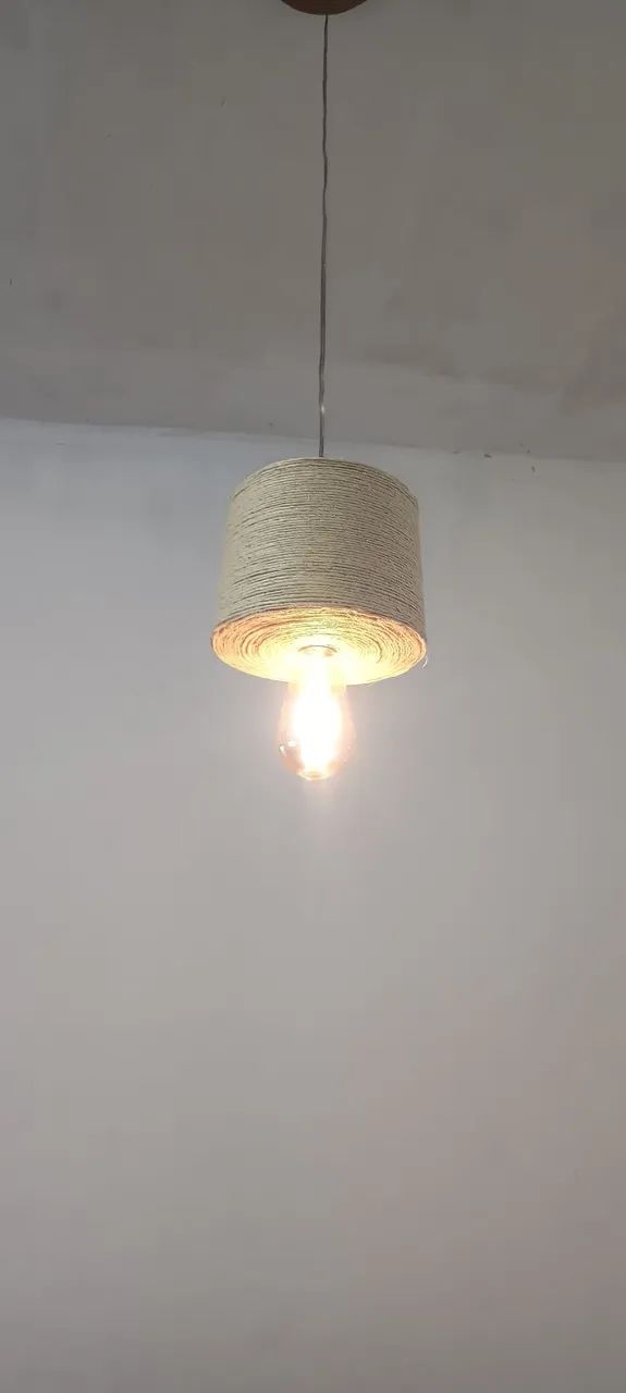 Todo ateliê com 30 % luminária feita com fibra de sisal 80,00 por 40,00  - Foto 2