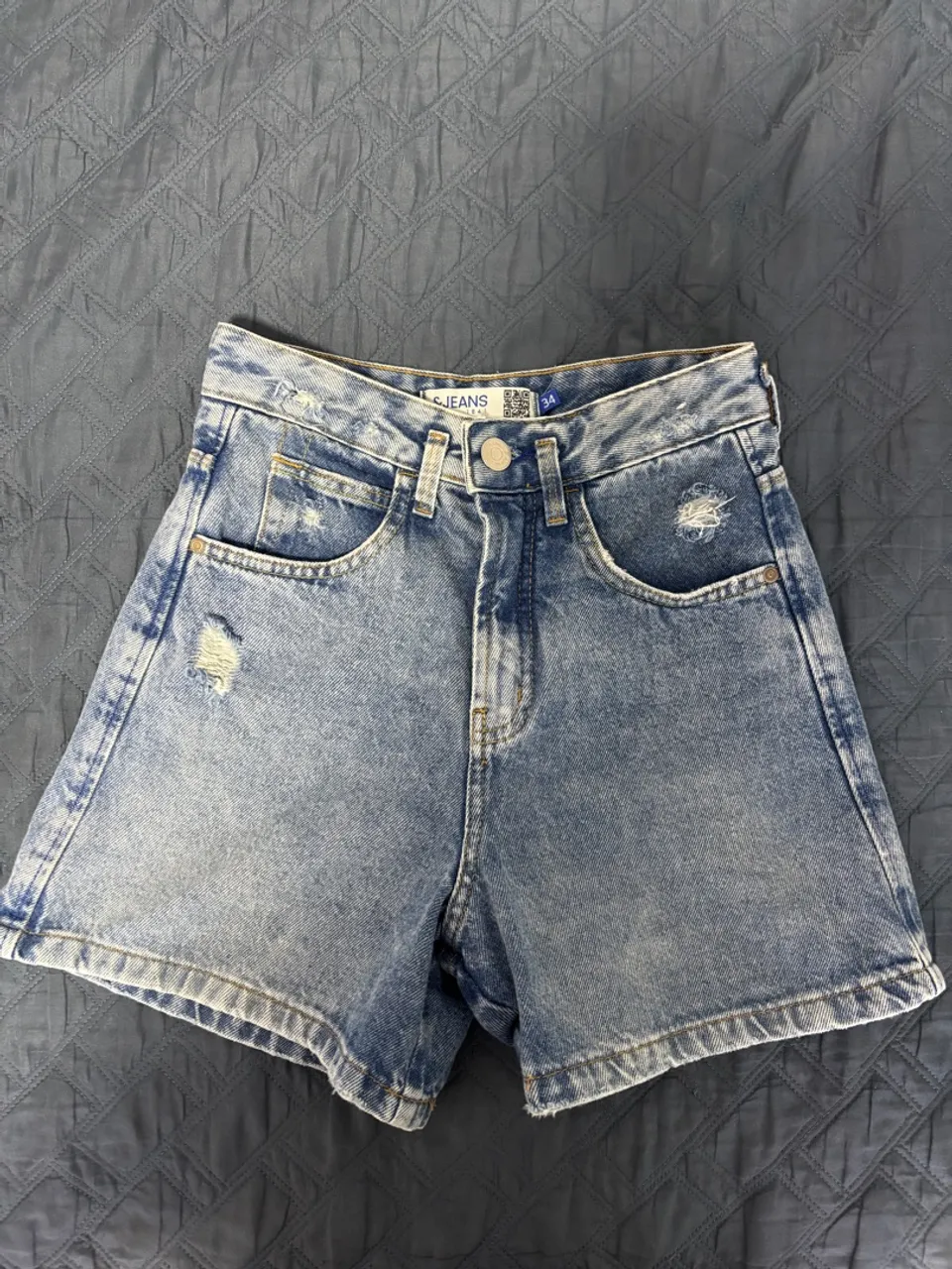 Shorts Jeans Destroyed Feminino