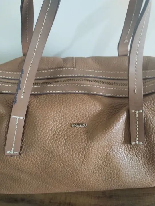 Bolsa de Couro Marrom Arezzo  - Foto 3