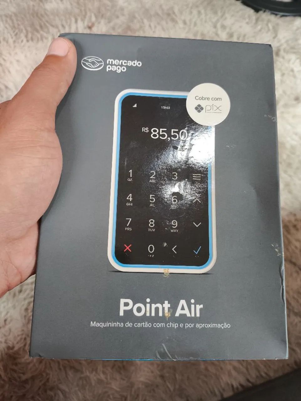 POINT AIR MAQUININHA DE CARTÃO COM CHIP E POR APROXIMAÇÃO 