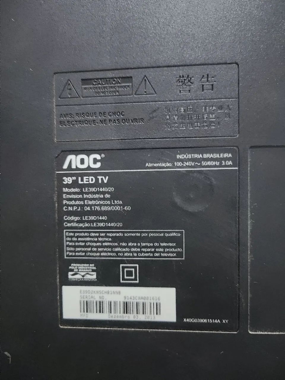 TV LED AOC 39 Polegadas - Foto 5