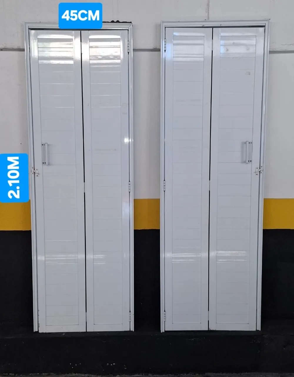 Portas dobráveis brancas - 45cm x 2.10m