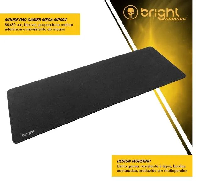 Mouse pad grande preto office/gamer - Foto 2