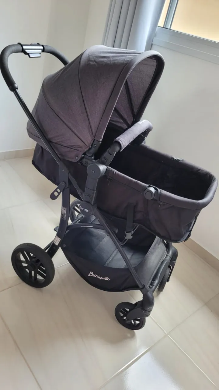 Carrinho Moisés + Bebê Conforto + Base