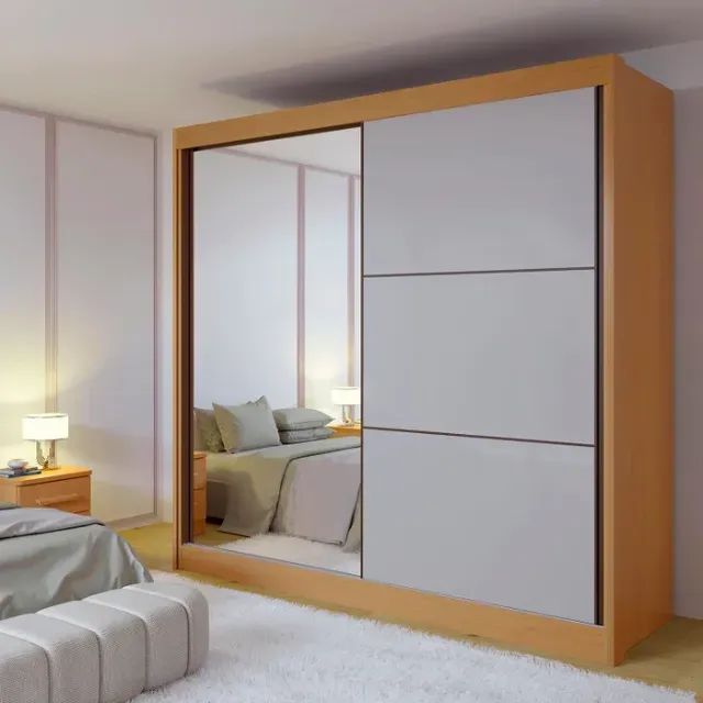 Guarda Roupa Casal Titanium 2 Portas E Espelho
