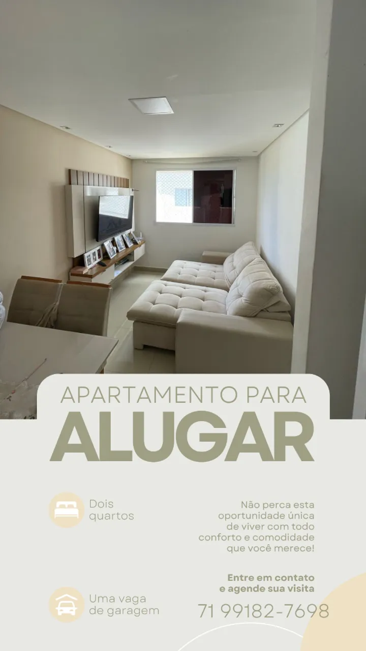 ALUGA-SE APARTAMENTO 2/4 - CONDOMÍNIO RESIDENCIAL LAGUNA 1 - ILHA AMARELA- NAO MOBILIADO