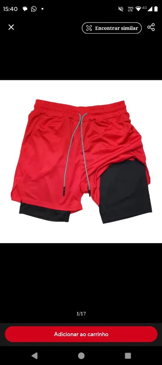 Short de corrida com detalhes refletivos - Foto 2