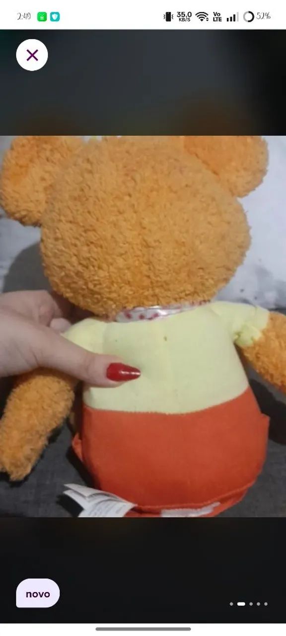 pelúcia do fozzie bear (urso fozzie) da linha muppet babies da disney. - Foto 2