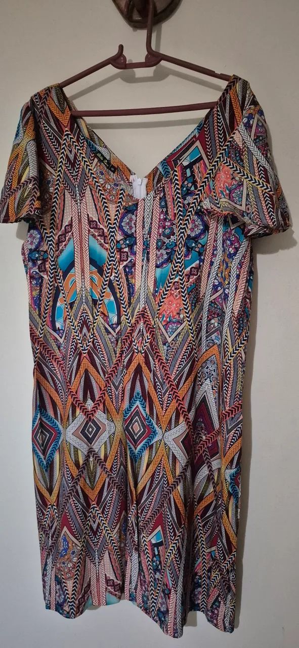 Vestido estampado novo 