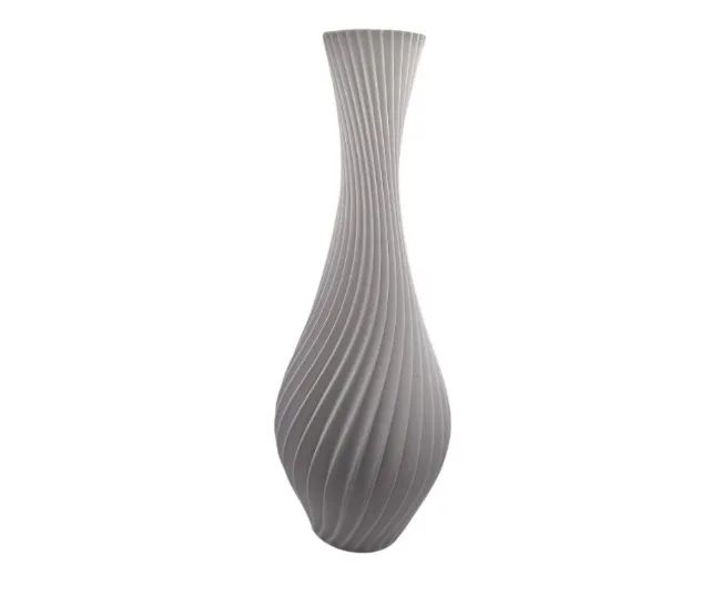 Vaso Decorativo Espiral - Branco 22 cm