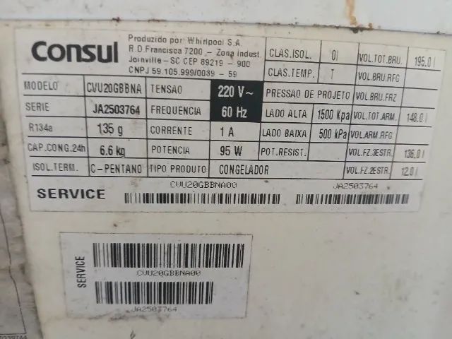 ファン・ペルシー Freezer consul 142L - Geladeiras e Freezers - Capão do Leão