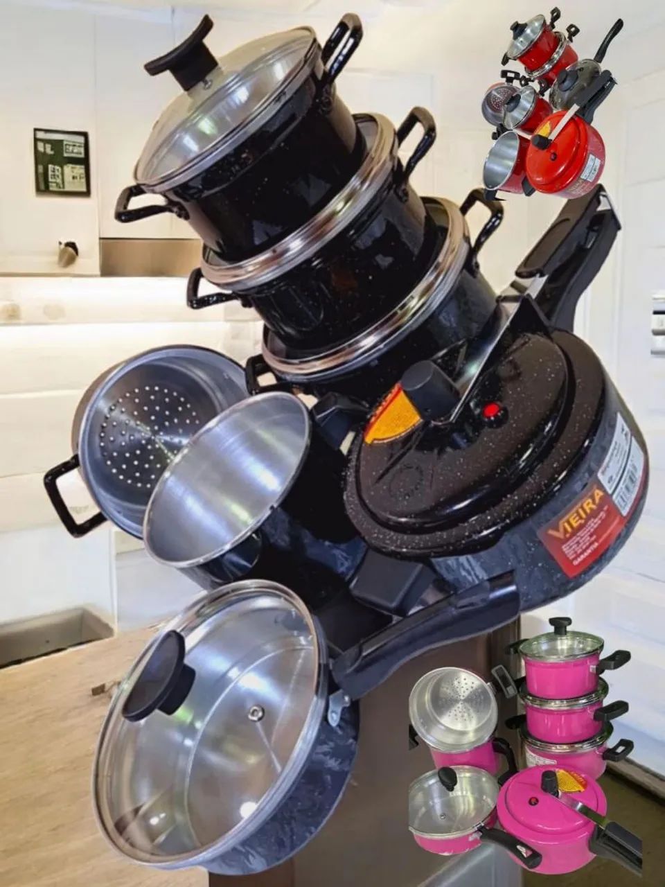 Jogo de panelas com 7 peças  - Foto 5