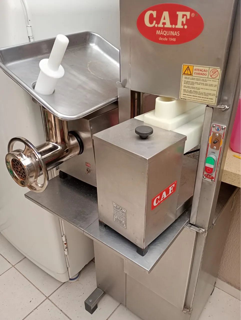 Bandsaw, meat grinder, and meat tenderizer