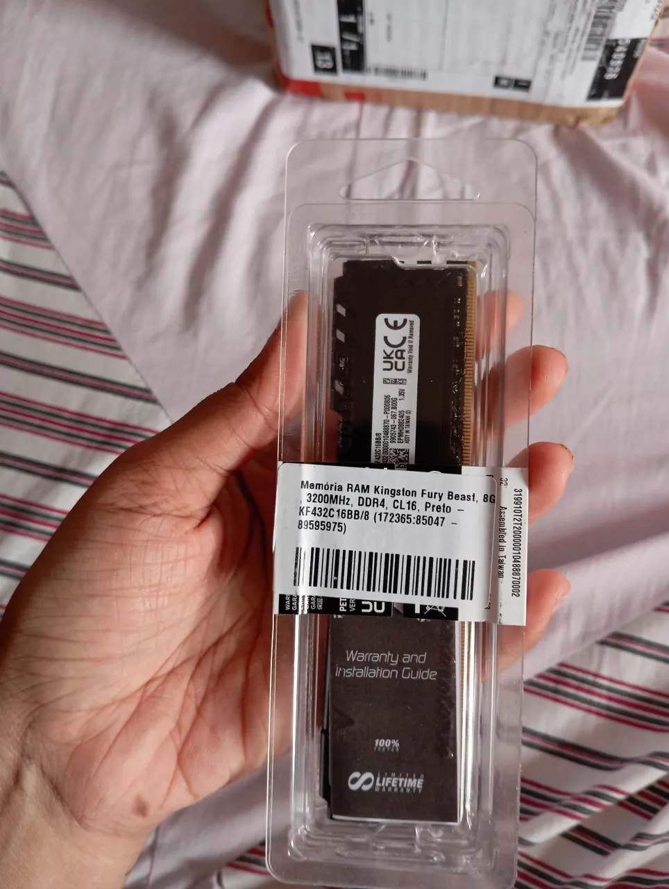 Memória RAM Kingston Fury Beast 8GB DDR4 3200MHz