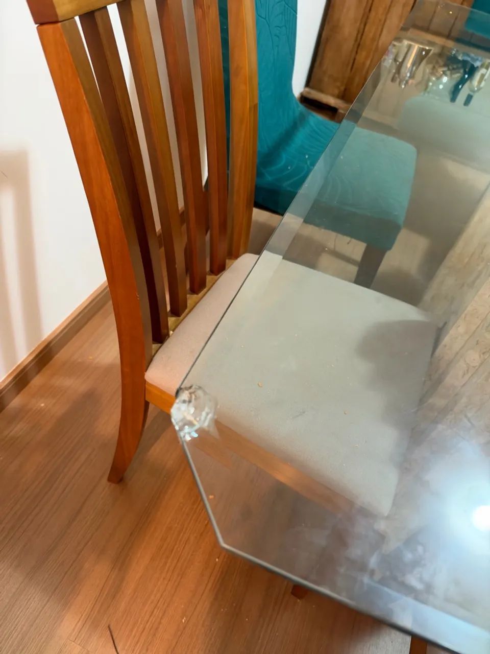 Mesa de jantar 8 lugares vidro temperado 10 mim - Foto 3