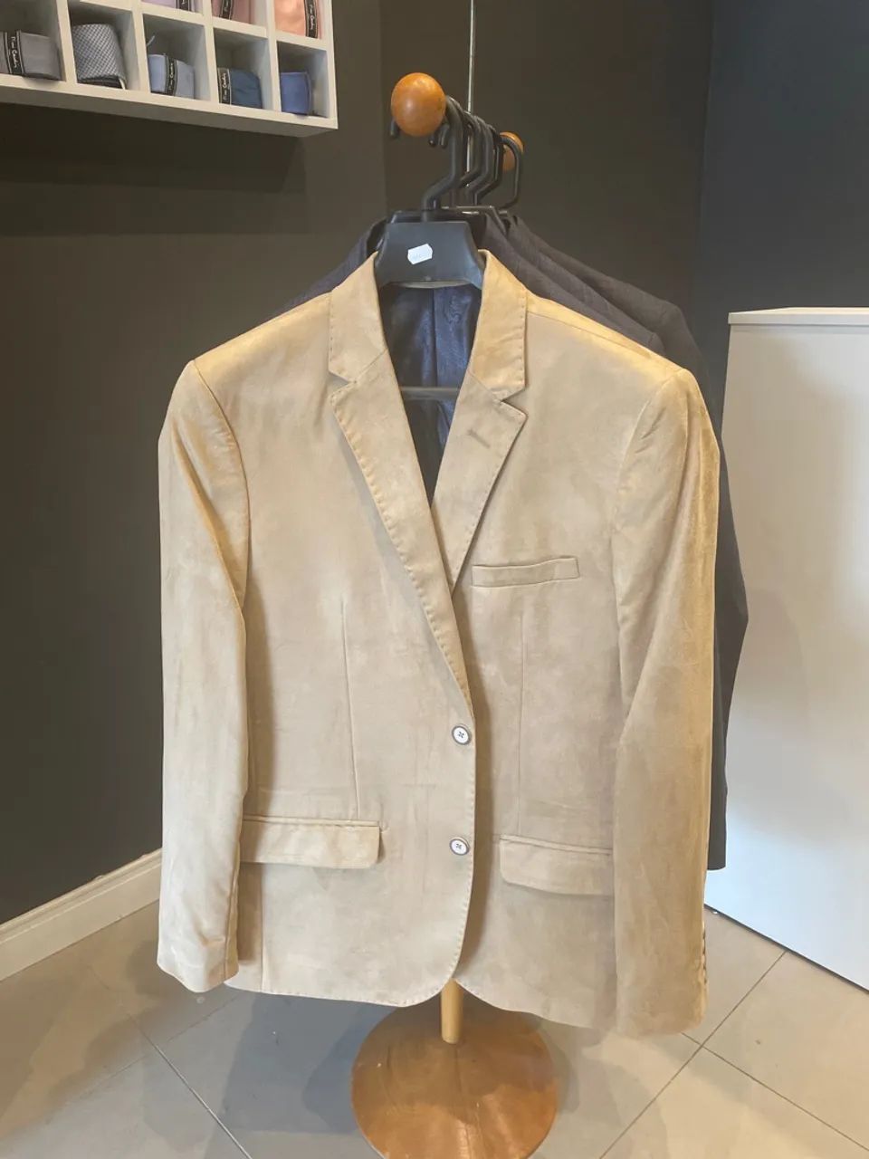 Blazer camurça elegante 
