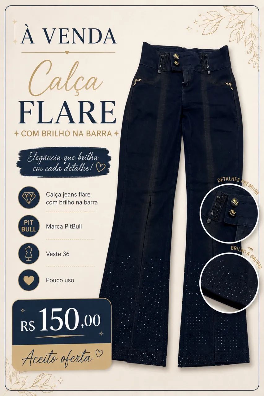 Vestido de renda e calça flare 