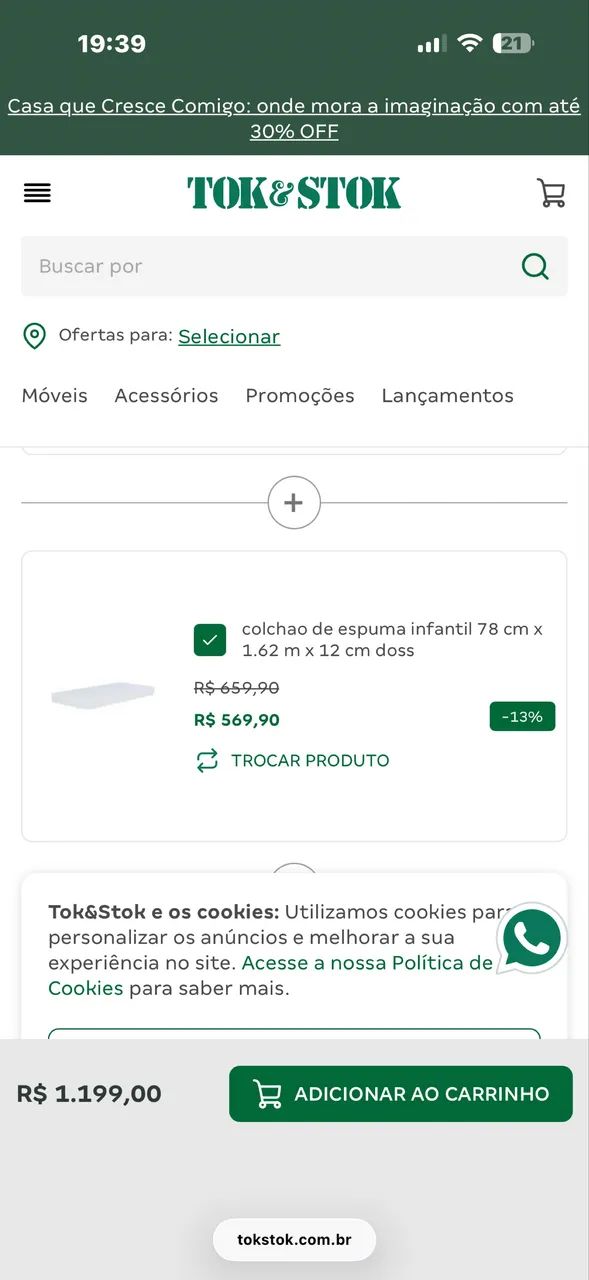 Cama infantil com colchão tok Stock - Foto 6