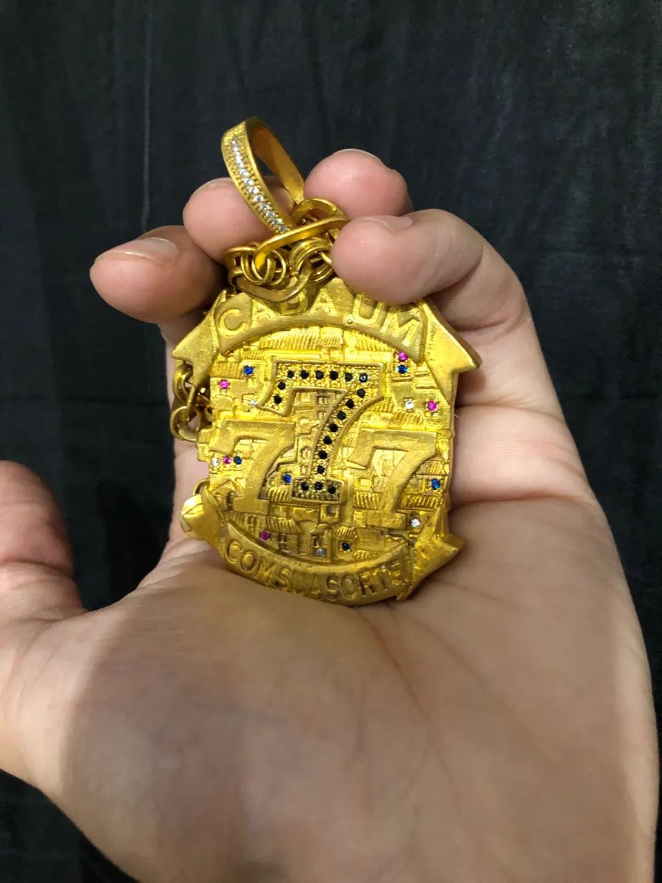 Corrente Moeda Antiga 1.2KG (777 CADA UM COM A SUA SORTE) - Foto 2