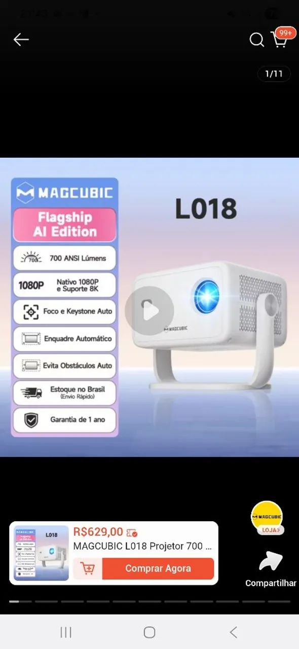 Projetor magcubic L018