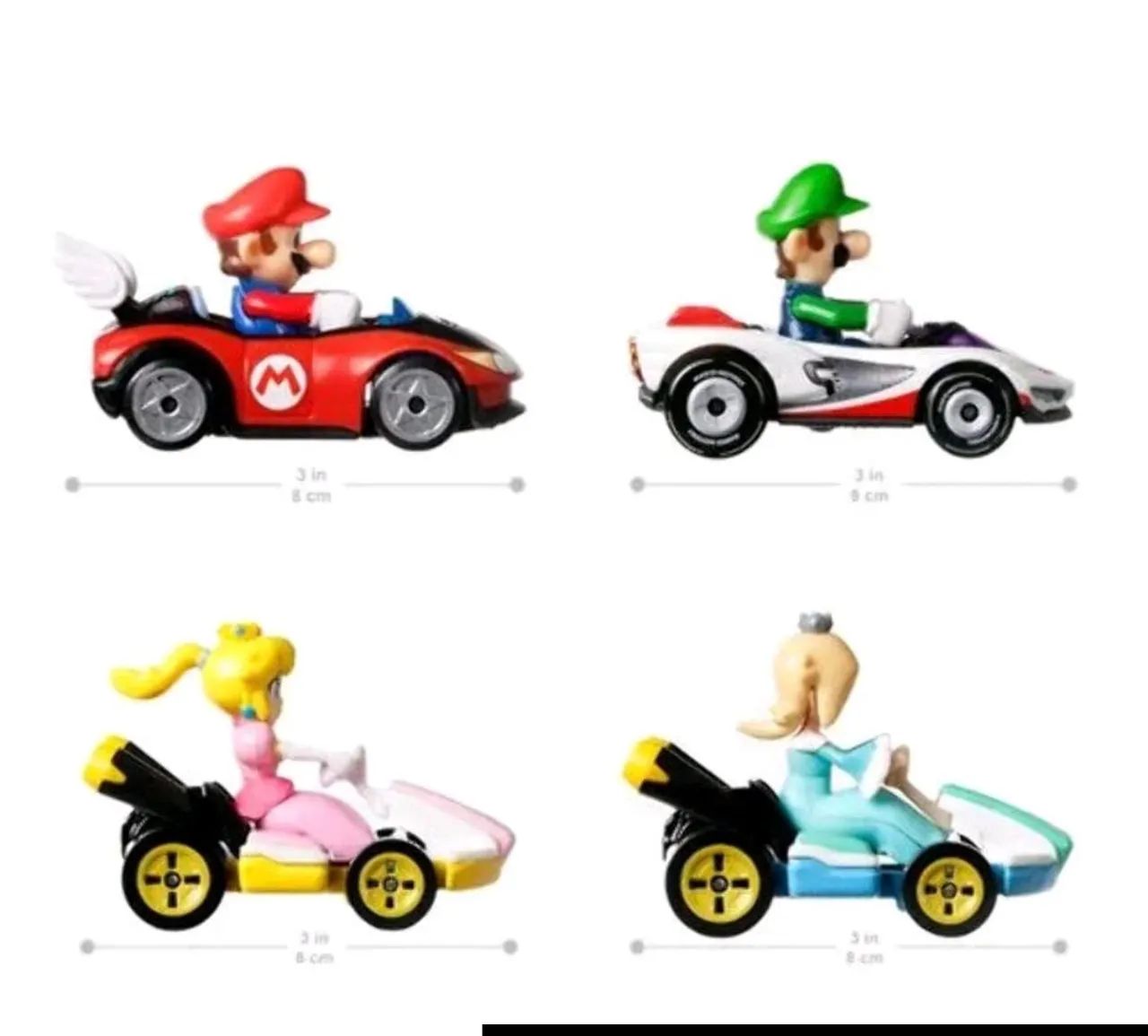 Mario Kart Hot Wheels 2025 Mix 3 - set  com 4 Veículos - Foto 2
