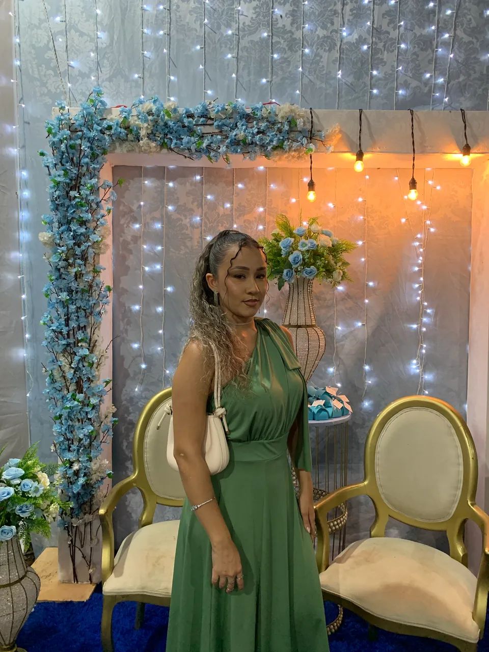 Vestido midi verde