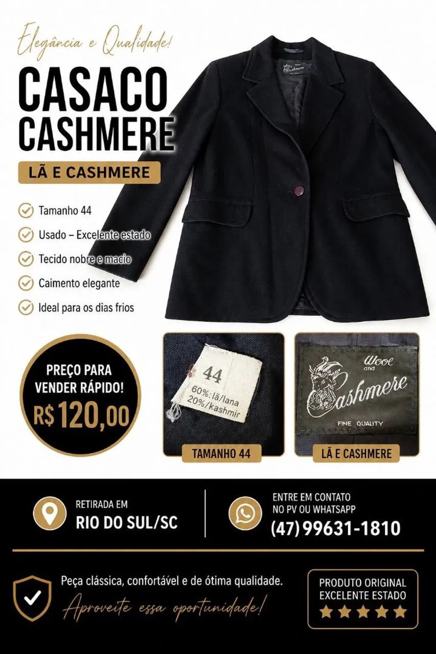 Casaco Cashmere 