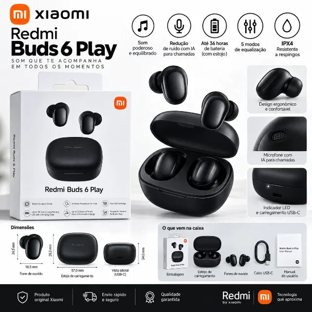 Fone Redimi Buds 6 play