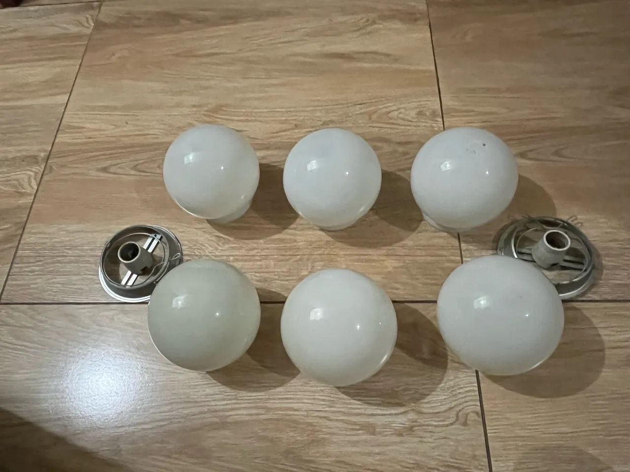 Kit 6 Globos para luminária + peças  - Foto 3