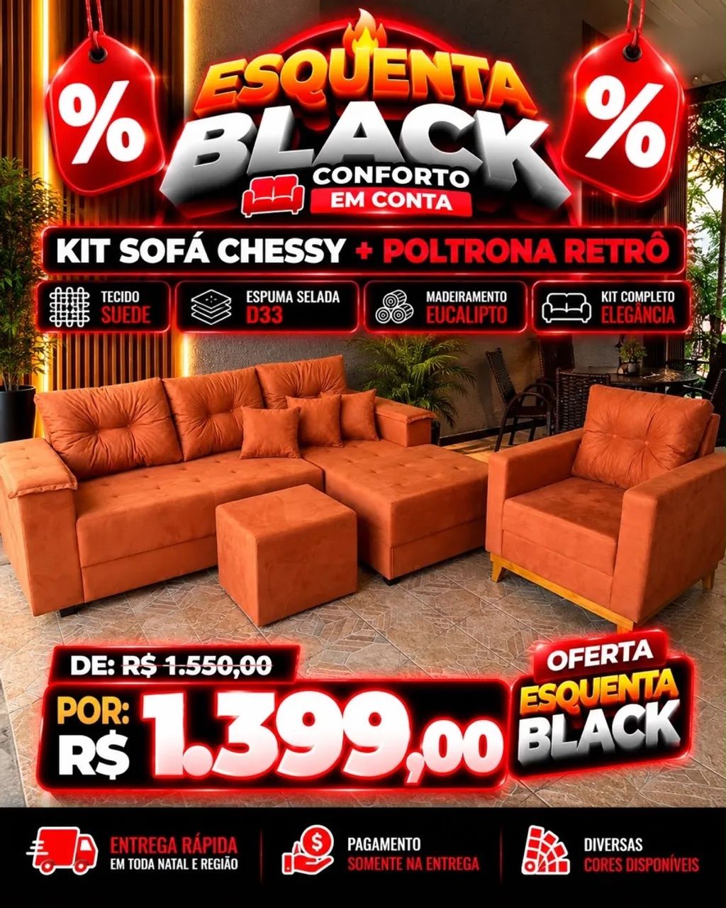 Sofás novos promoção  - Foto 3