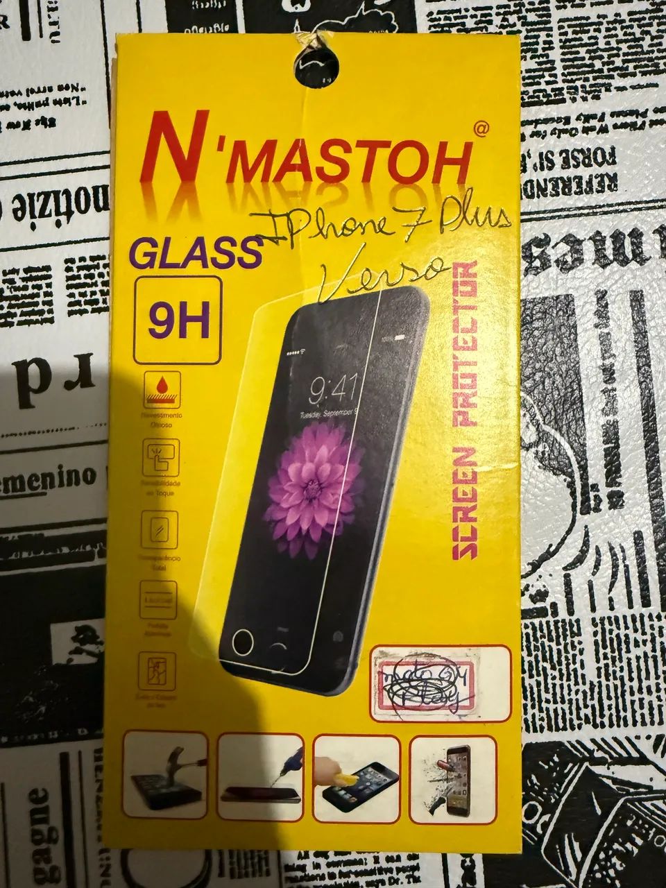 Película de vidro traseira iPhone 7 Plus e 8plus 9h N Mastoh