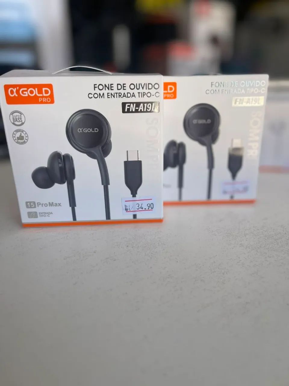 Fone com fio tipo C para Android  - Foto 2