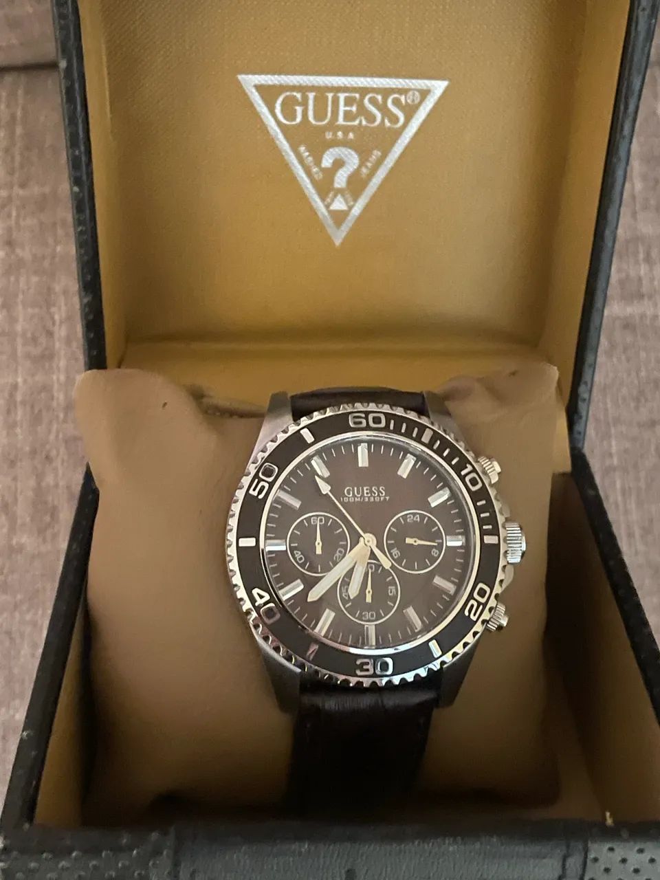 Relógio Guess original pulseira em couro 