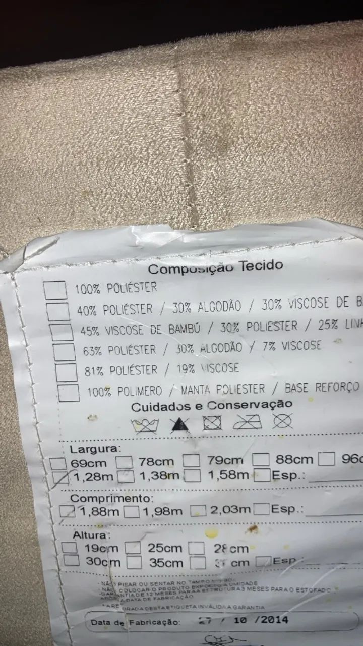 Box com revestimento em camurça e Colchão de casal Probel - Foto 3