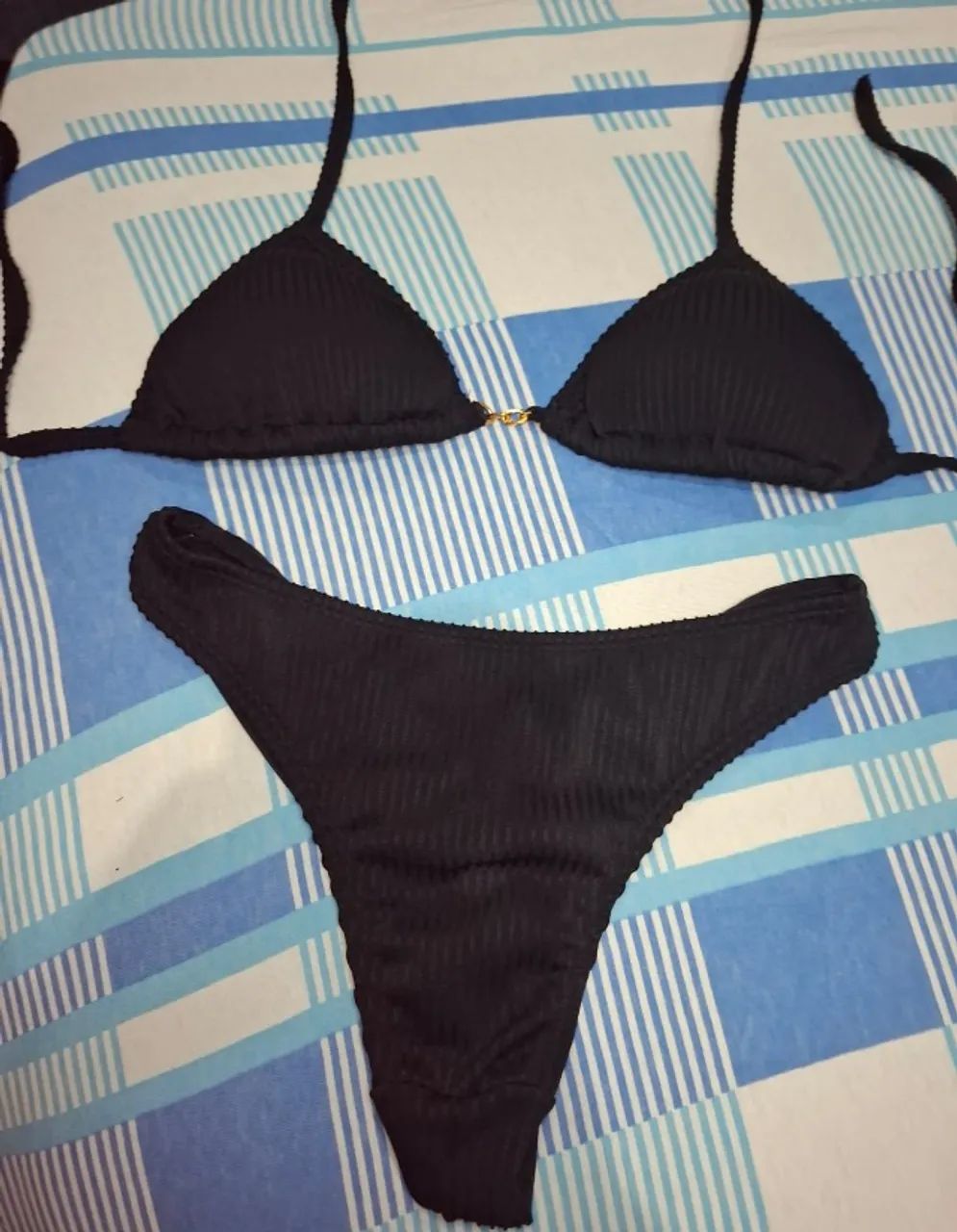Biquíni canelado preto NOVO - Foto 5