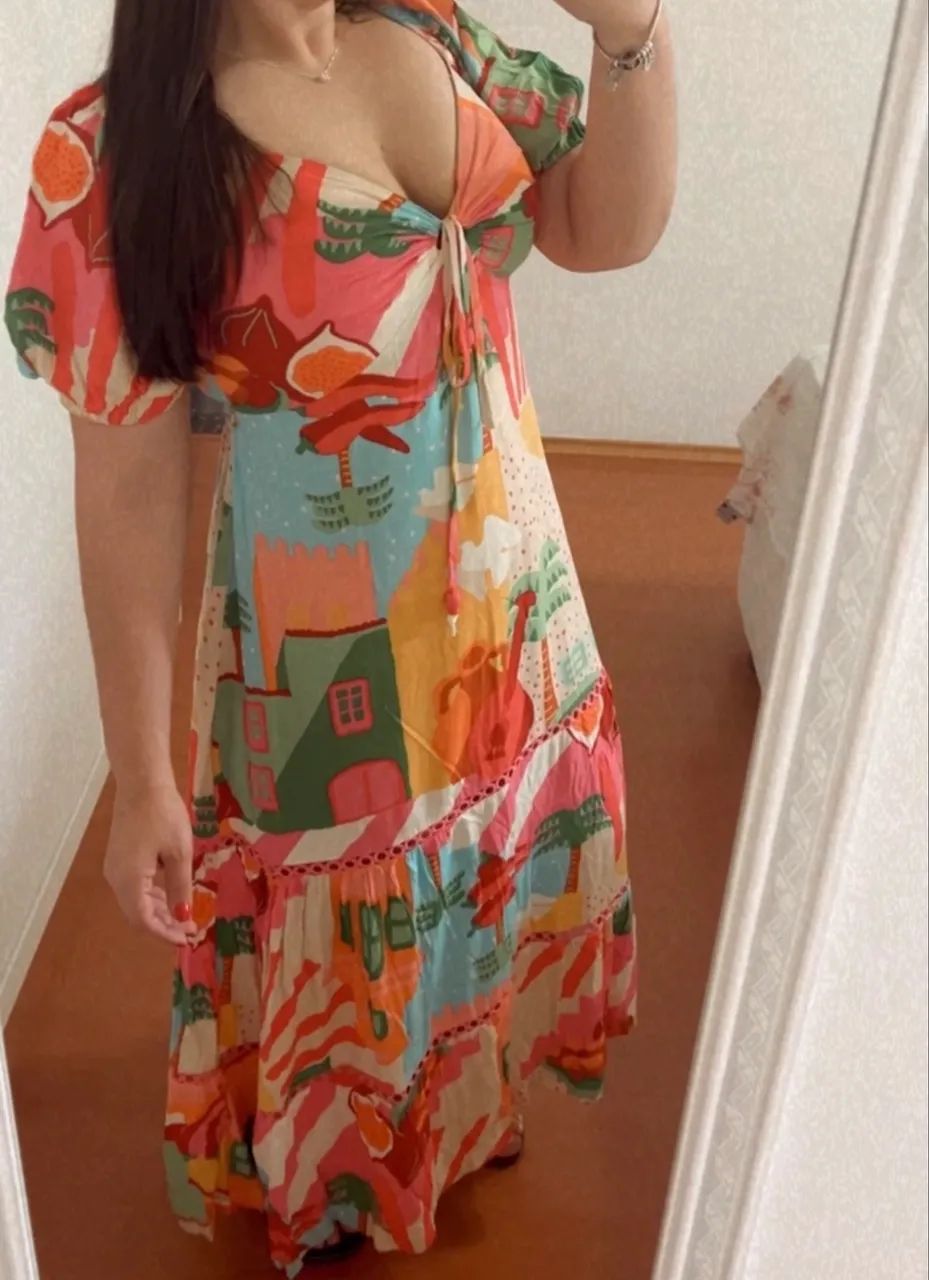Vestido longo estilo farm M - Foto 5