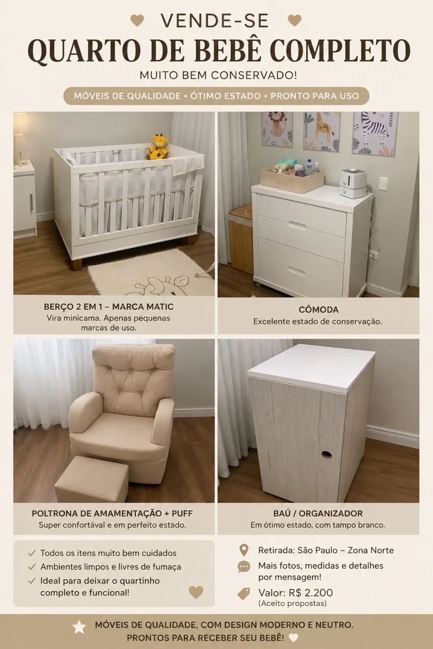 Combo quarto de bebê 