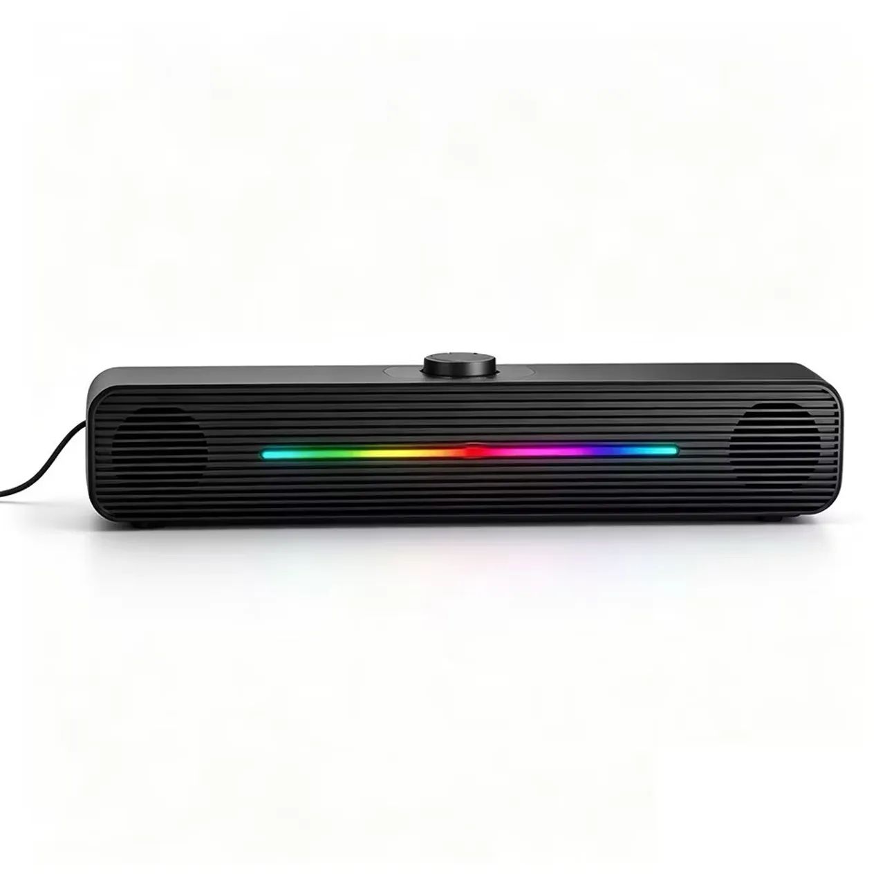Caixa de Som Soundbar RGB 12W com Subwoofer USB P2 para TV, PC e Celular