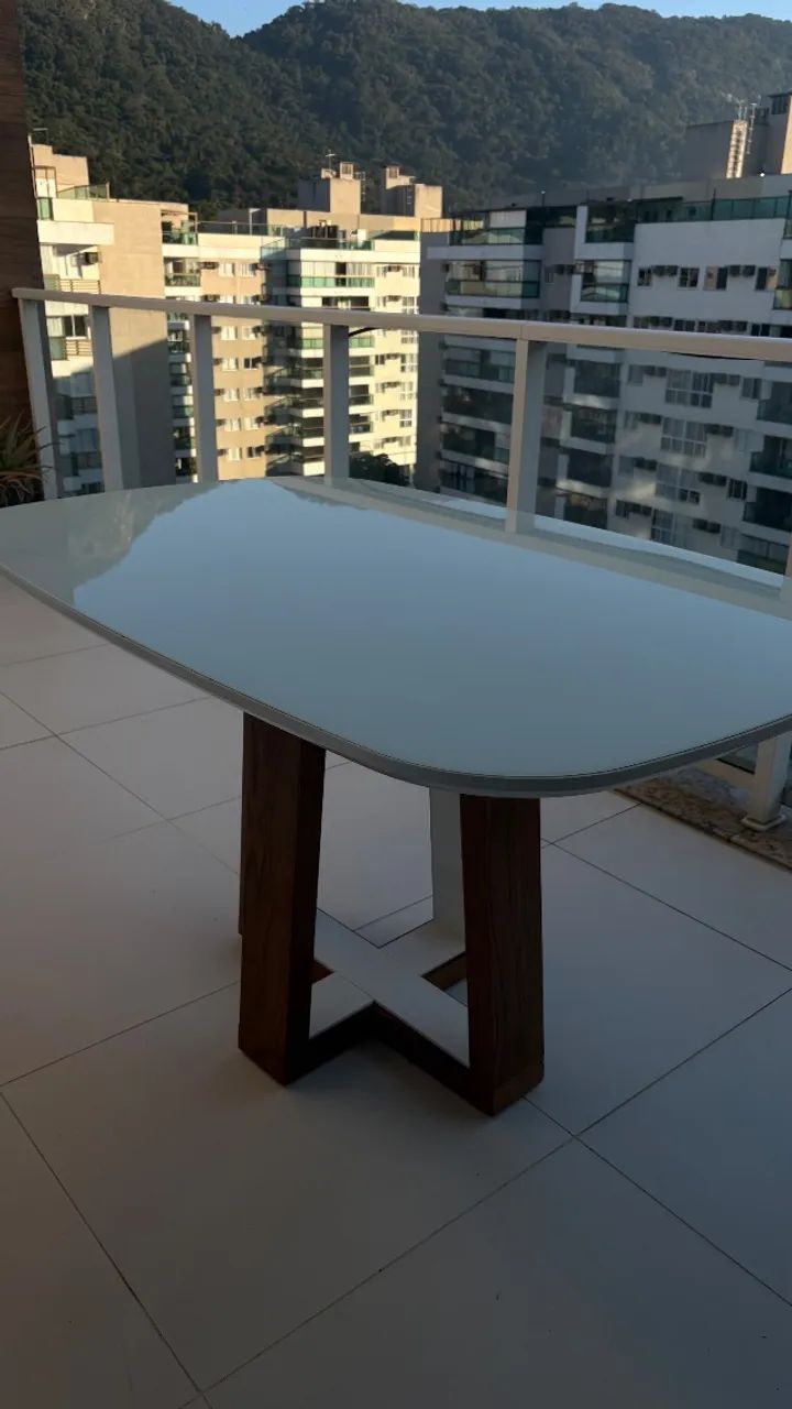 Mesa de jantar retangular linda e novinha!  - Foto 3