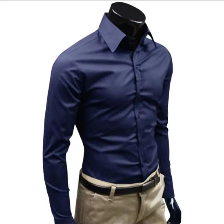Camisa social Azul M - Foto 2