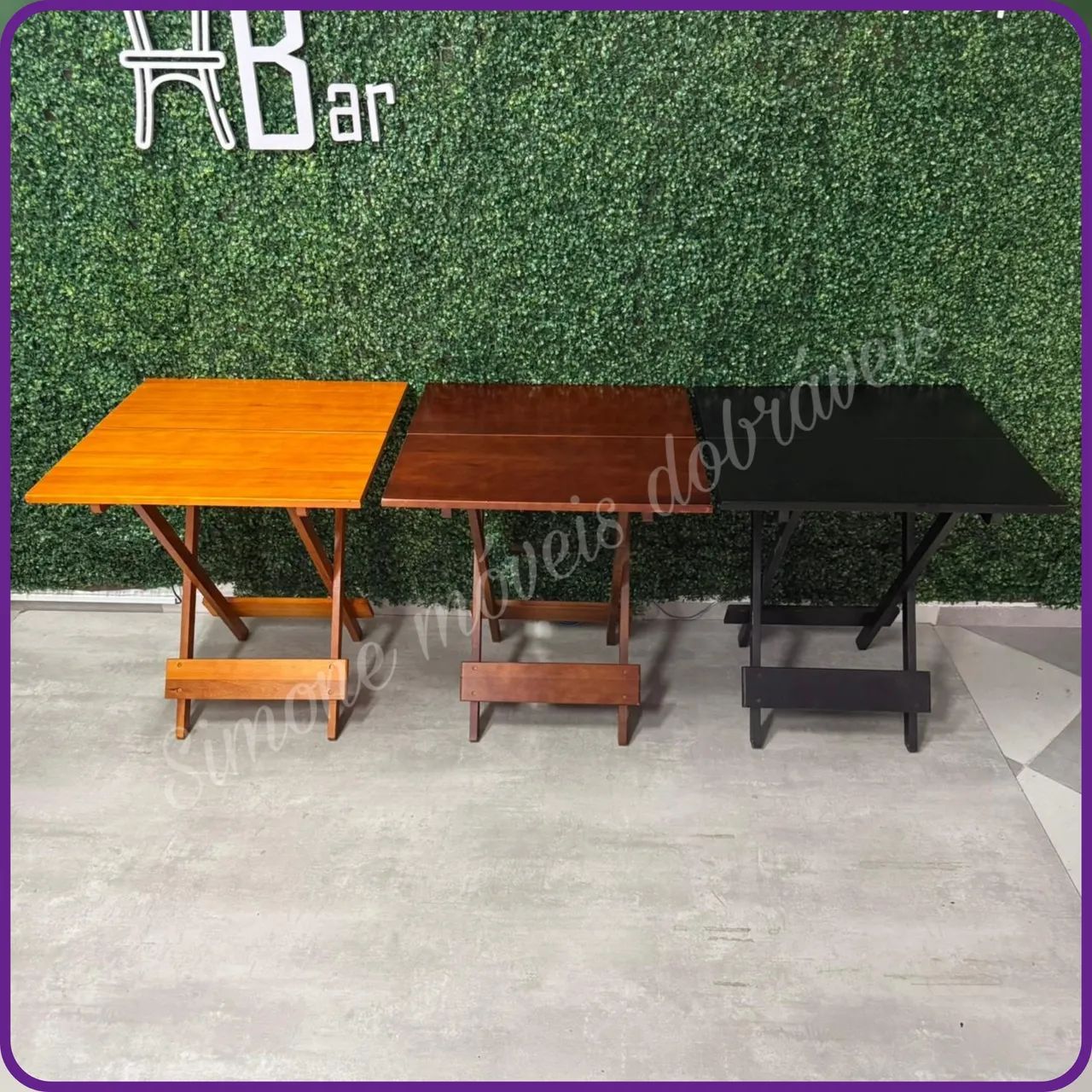 Conjunto mesa dobrável com 4 cadeiras  - Foto 3