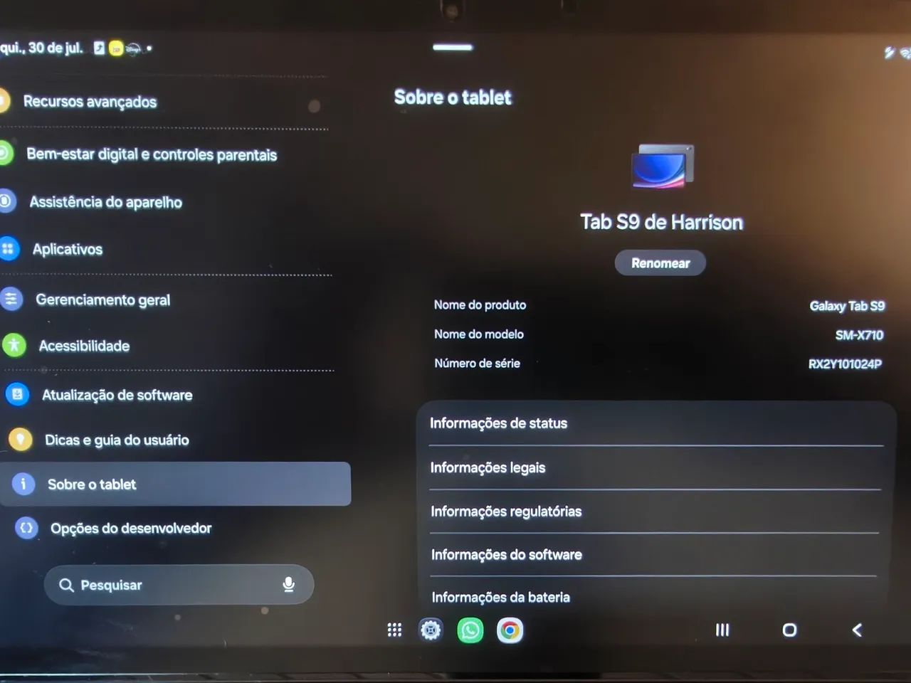 Tablet Samsung S9 com 12 GB de RAM e 256 HD de memória . - Foto 4