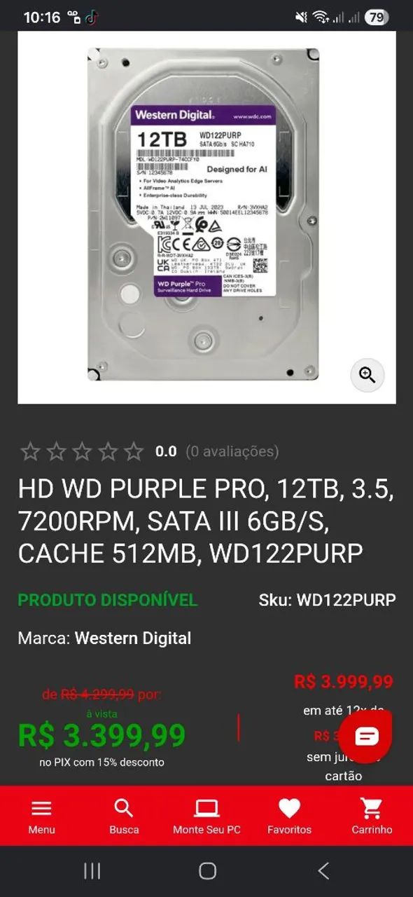 Wester digital 12tb novo.  - Foto 5