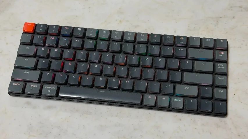 Teclado mecânico Keychron K3 Bluetooth e cabo - Foto 2