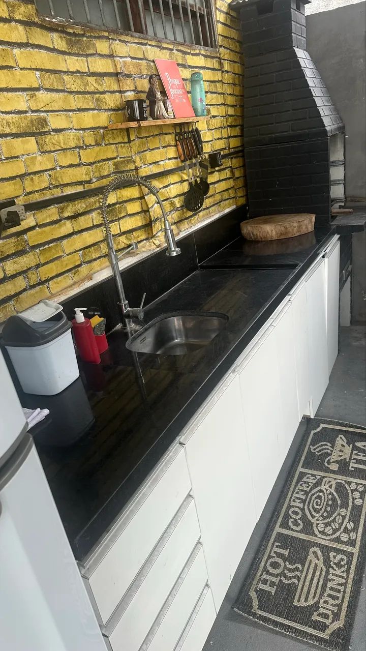 Pia, armario e Ilha de Marmore - Foto 2