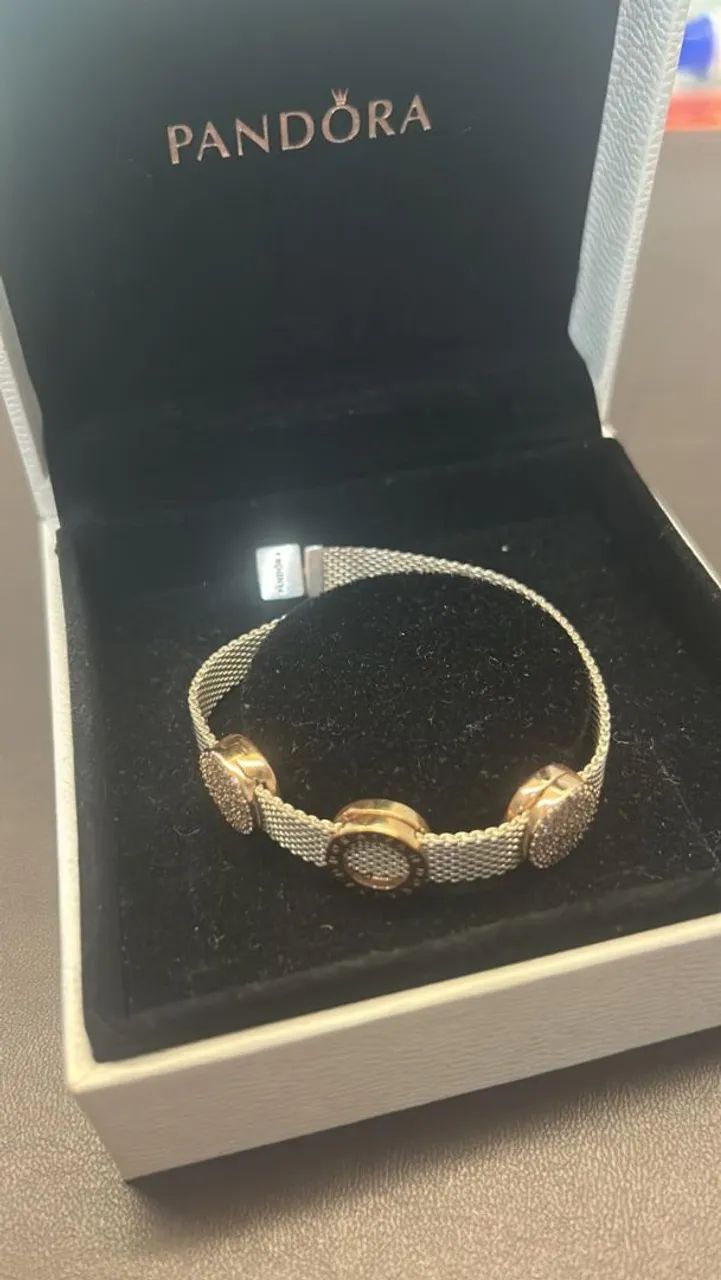 Pulseira pandora prata - Foto 3