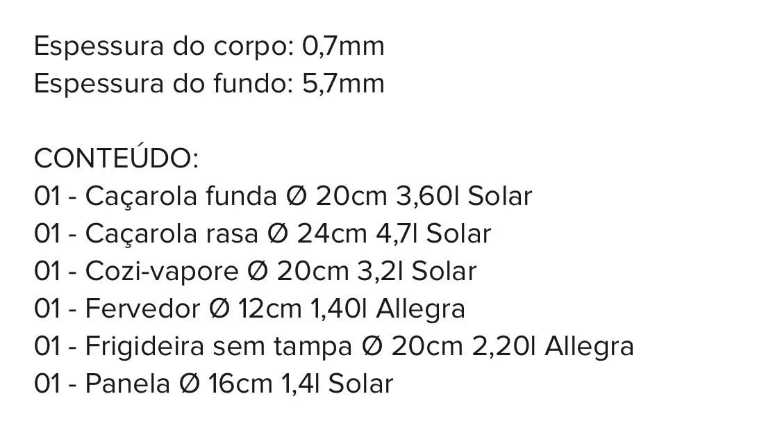 Jogo de panela Tramontina Solar Inox 6pçs - Foto 5