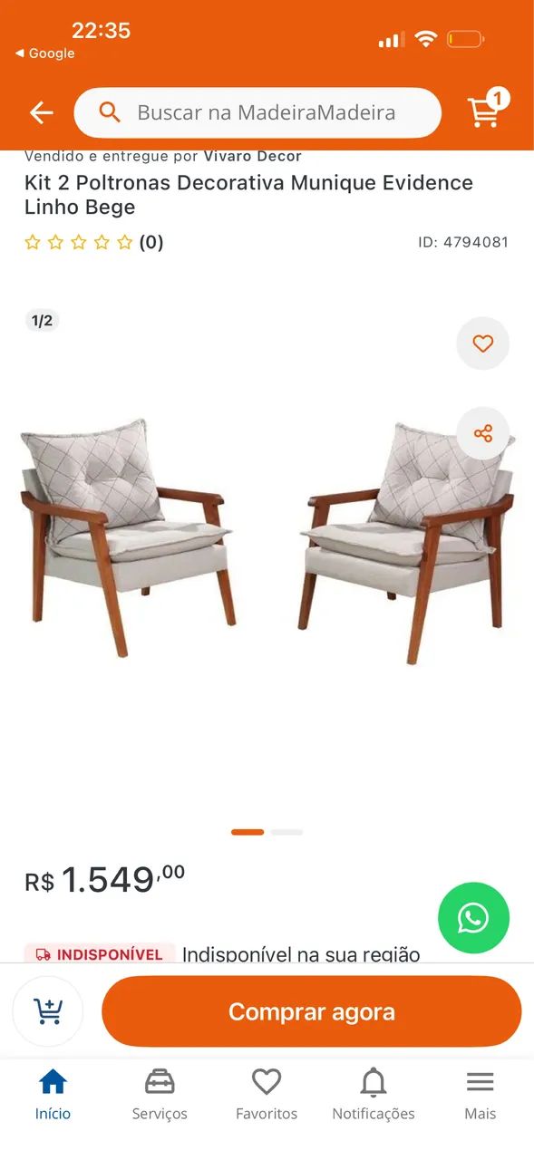 Poltronas modernas