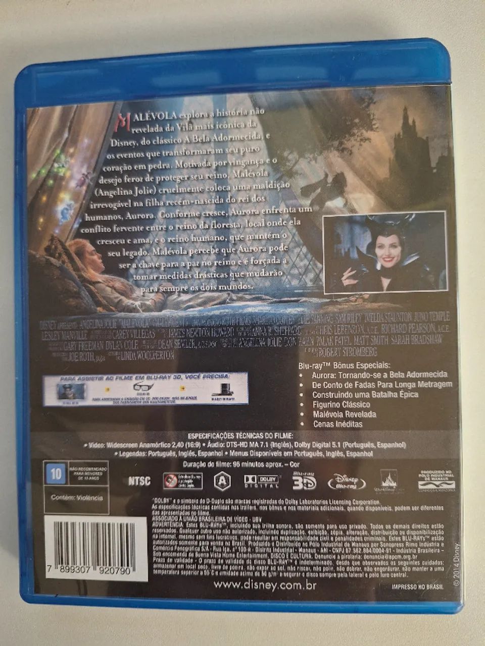 Blu-Ray 3D + 2D Malévola | Seminovo - Foto 4